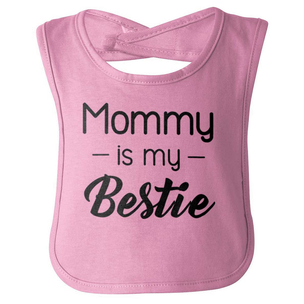 Mommy Is My Bestie Infant Baby Bib-Direct To Garment Print-Brisco Baby