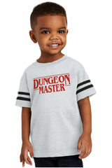 Dungeon Masters TV Show Nerd Toddler Football Jersey Tee-Direct To Garment Print-Brisco Baby