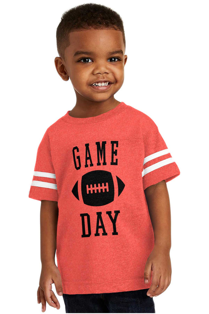 Game Day Toddler Football Jersey Tee-Direct To Garment Print-Brisco Baby