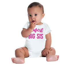 Newest Big Sis Romper Bodysuit-Direct To Garment Print-Brisco Baby