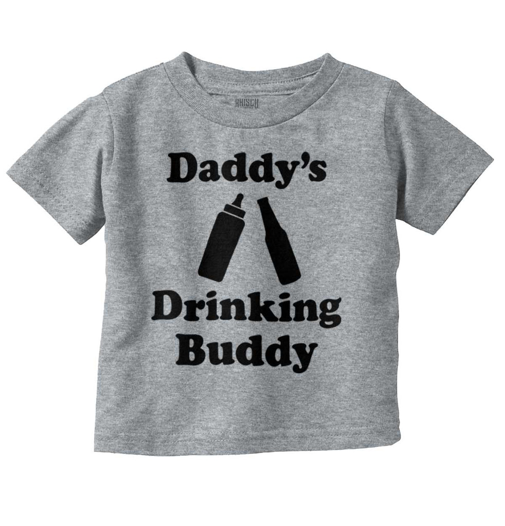 Drinking Buddy Infant Toddler T Shirt-Direct To Garment Print-Brisco Baby