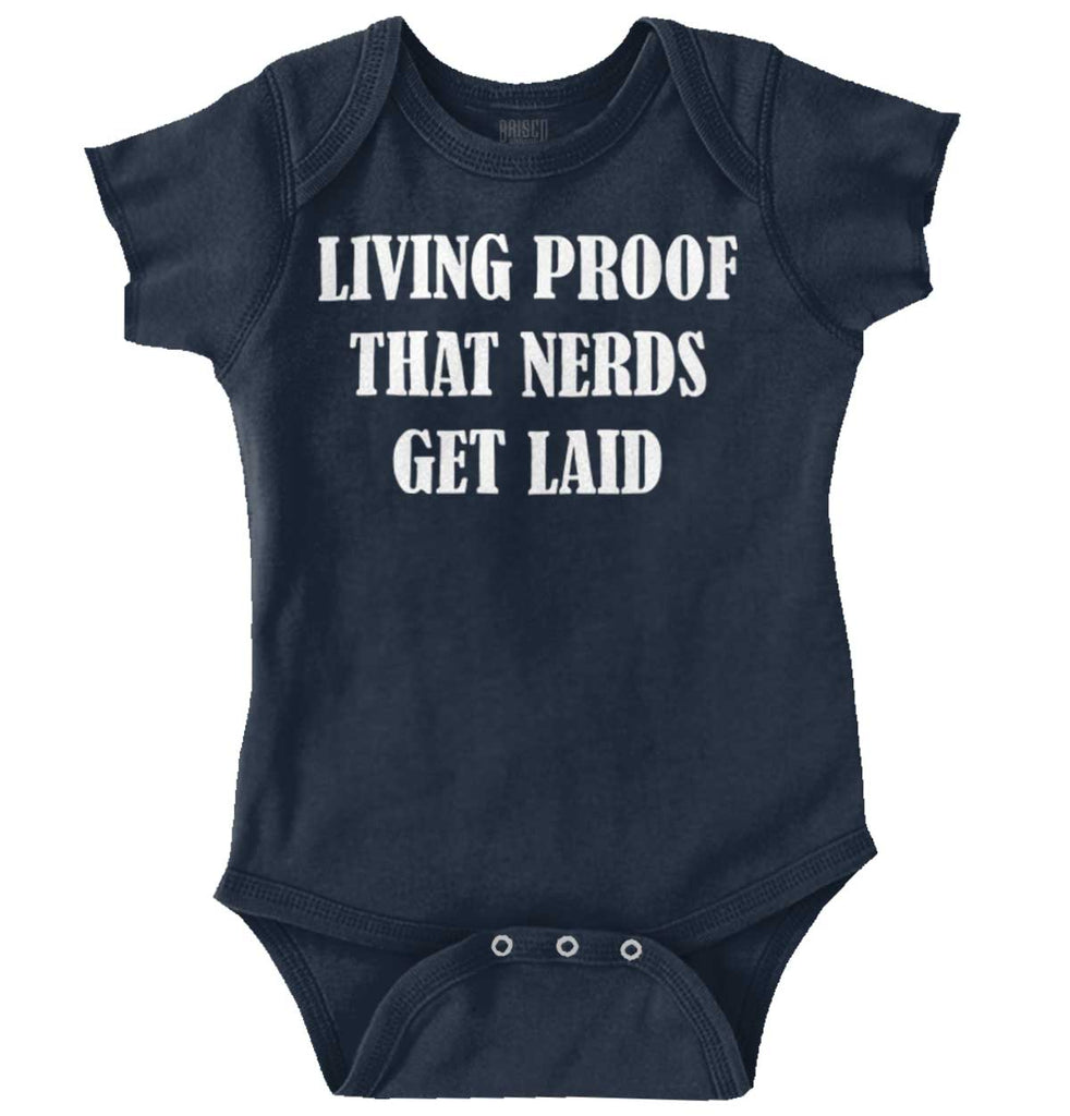 Nerds Get Laid Romper Bodysuit-Direct To Garment Print-Brisco Baby