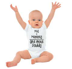 One Broke Daddy Romper Bodysuit-Direct To Garment Print-Brisco Baby