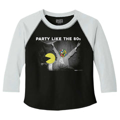 Party Like The 80s Toddler Baseball-Direct To Garment Print-Brisco Baby