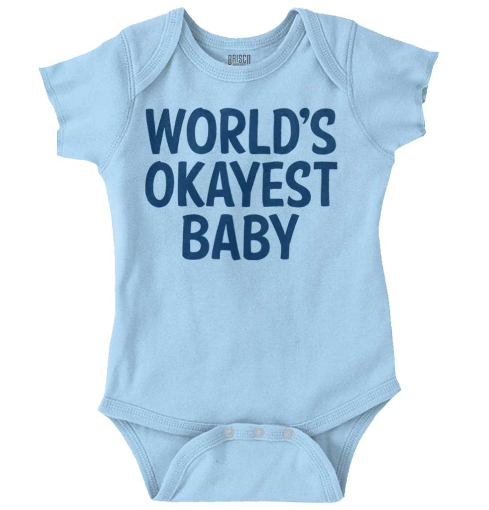 Okayest Baby Romper Bodysuit-Direct To Garment Print-Brisco Baby