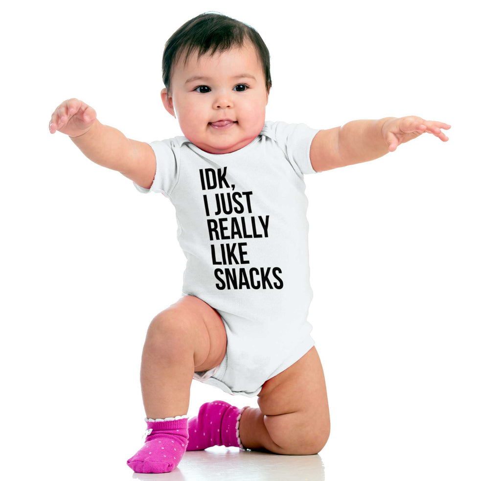 Really Like Snacks Romper Bodysuit-Direct To Garment Print-Brisco Baby