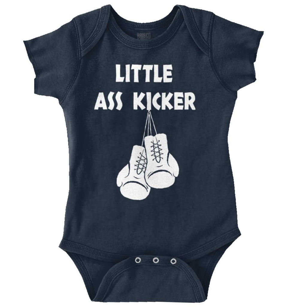Little Ass Kicker Romper Bodysuit-Direct To Garment Print-Brisco Baby
