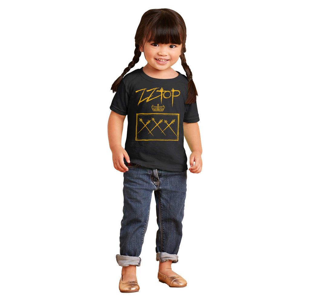 ZZ Top Swords Infant Toddler T Shirt-Direct To Garment Print-Brisco Baby