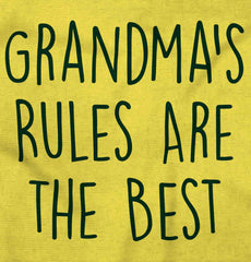 Grandma's Rules Are The Best Romper Bodysuit-Direct To Garment Print-Brisco Baby