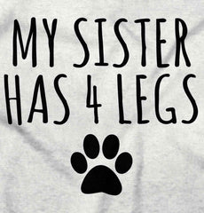 Sister has 4 legs Toddler Football Jersey Tee-Direct To Garment Print-Brisco Baby