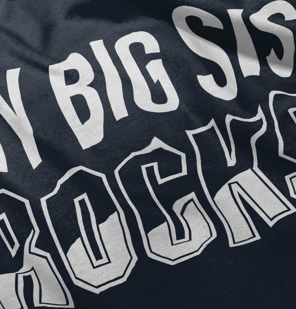 My Big Sis Rocks Romper Bodysuit-Direct To Garment Print-Brisco Baby