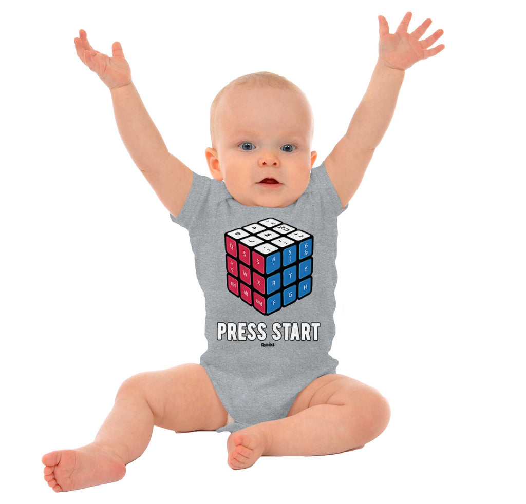 Press Start Romper Bodysuit-Direct To Garment Print-Brisco Baby