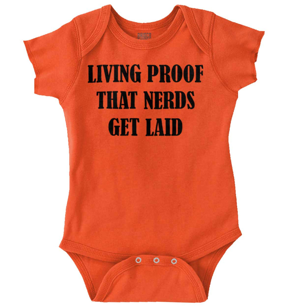 Nerds Get Laid Romper Bodysuit-Direct To Garment Print-Brisco Baby