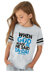 God Said Ta-Da Toddler Football Jersey Tee-Direct To Garment Print-Brisco Baby