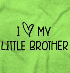 I Love My Little Brother Romper Bodysuit-Direct To Garment Print-Brisco Baby
