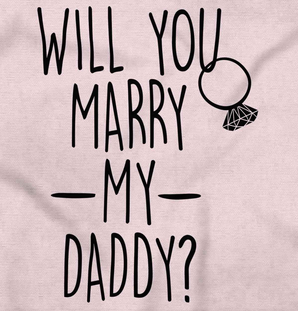 Marry My Daddy Toddler Ruffled Trim T-Shirt-Direct To Garment Print-Brisco Baby