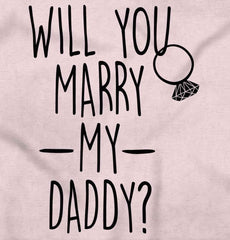 Marry My Daddy Toddler Ruffled Trim T-Shirt-Direct To Garment Print-Brisco Baby