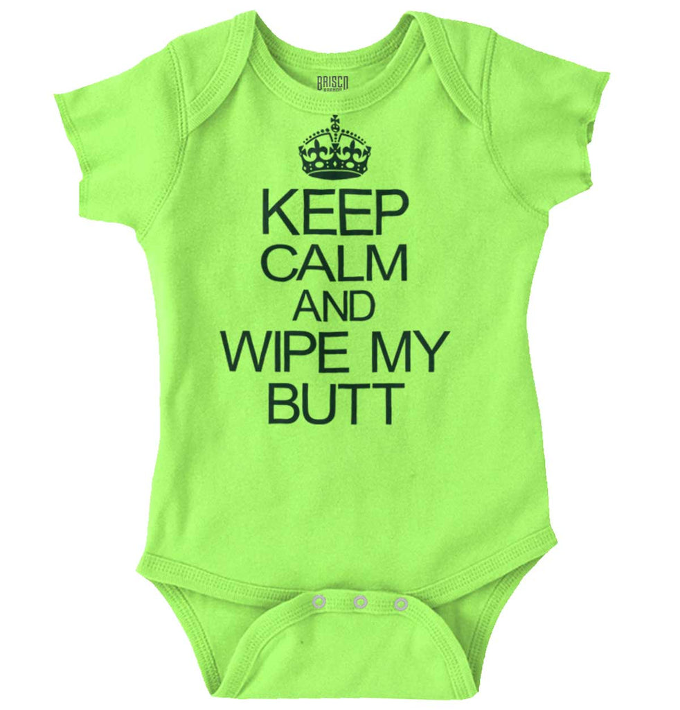 Wipe My Butt Romper Bodysuit-Direct To Garment Print-Brisco Baby