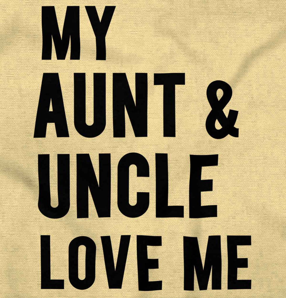 Aunt And Uncle Love Me Romper Bodysuit-Direct To Garment Print-Brisco Baby