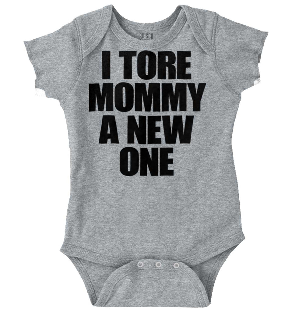 Tore Mommy A New One Romper Bodysuit-Direct To Garment Print-Brisco Baby