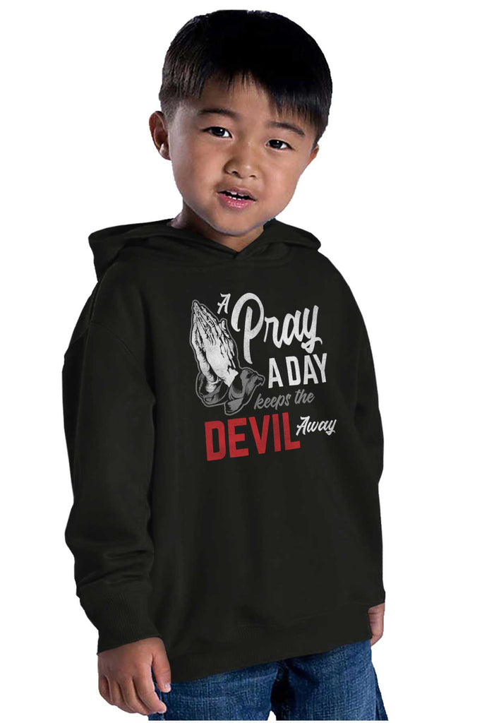 Pray A Day Toddler Pullover Hoodie-Direct To Garment Print-Brisco Baby