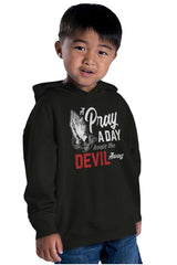 Pray A Day Toddler Pullover Hoodie-Direct To Garment Print-Brisco Baby