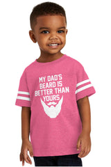 Dad's Beard Toddler Football Jersey Tee-Direct To Garment Print-Brisco Baby