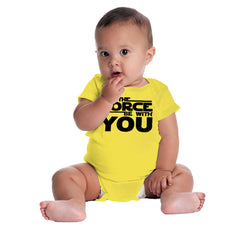 Force Be With You Romper Bodysuit-Direct To Garment Print-Brisco Baby