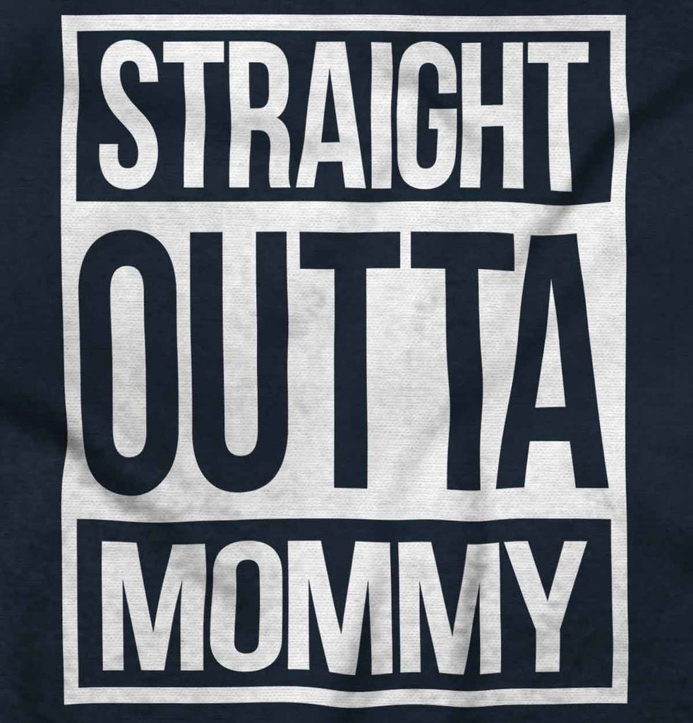 Straight Outta Mommy Ringer Romper Bodysuit-Direct To Garment Print-Brisco Baby