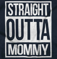 Straight Outta Mommy Ringer Romper Bodysuit-Direct To Garment Print-Brisco Baby