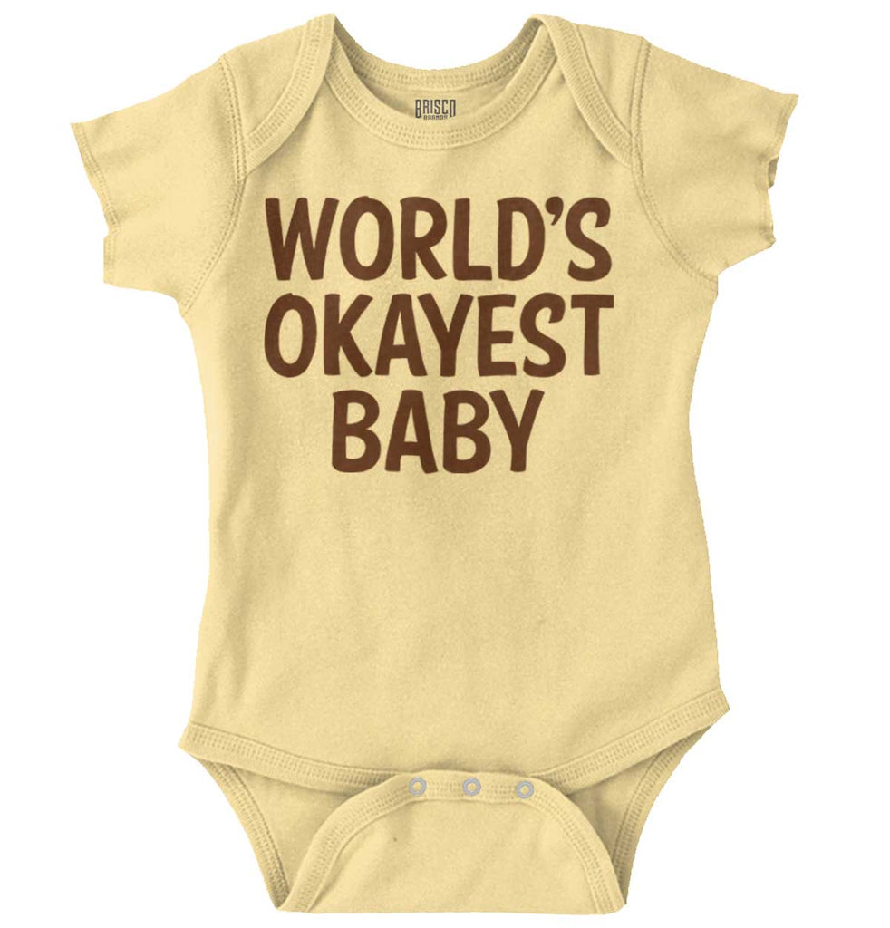 Okayest Baby Romper Bodysuit-Direct To Garment Print-Brisco Baby