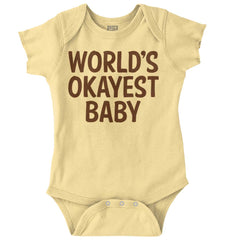 Okayest Baby Romper Bodysuit-Direct To Garment Print-Brisco Baby