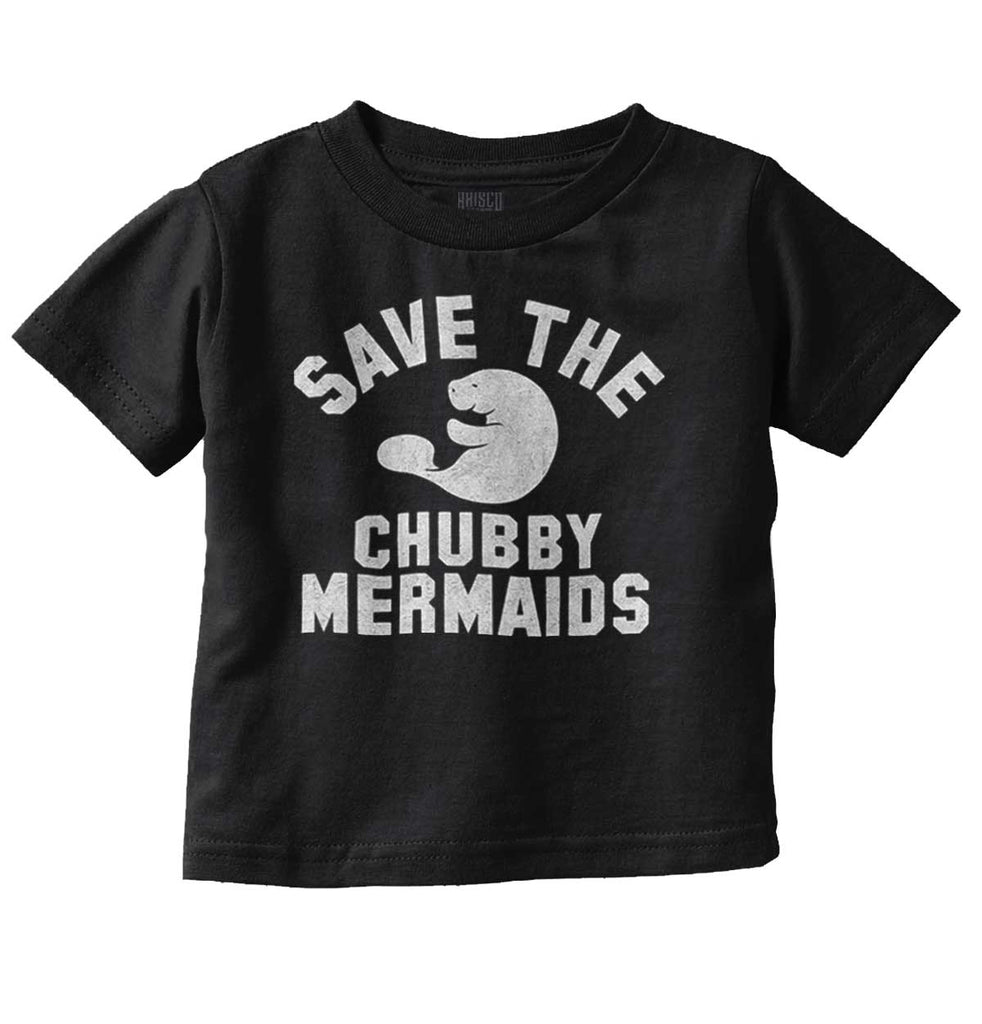 Chubby Mermaid Infant Toddler T Shirt-Direct To Garment Print-Brisco Baby