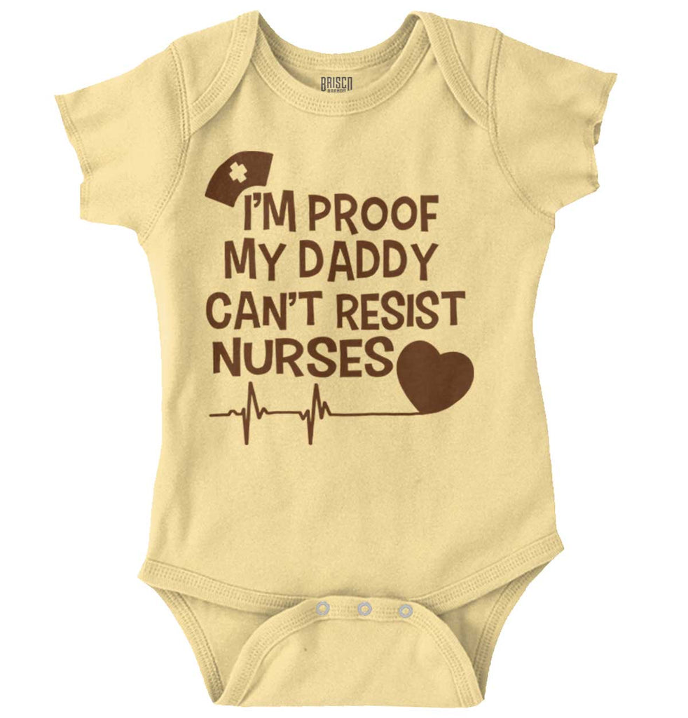 Can't Resist Nurses Romper Bodysuit-Direct To Garment Print-Brisco Baby