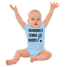Grandma's Tennis Buddy Romper Bodysuit-Direct To Garment Print-Brisco Baby