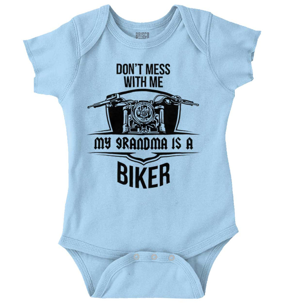 Biker Grandma Romper Bodysuit-Direct To Garment Print-Brisco Baby