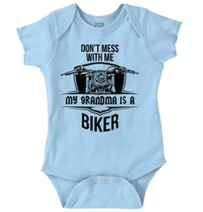 Biker Grandma Romper Bodysuit-Direct To Garment Print-Brisco Baby