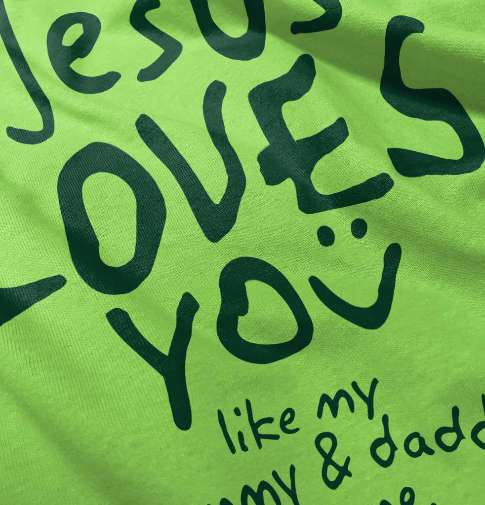 Jesus Loves You Romper Bodysuit-Direct To Garment Print-Brisco Baby
