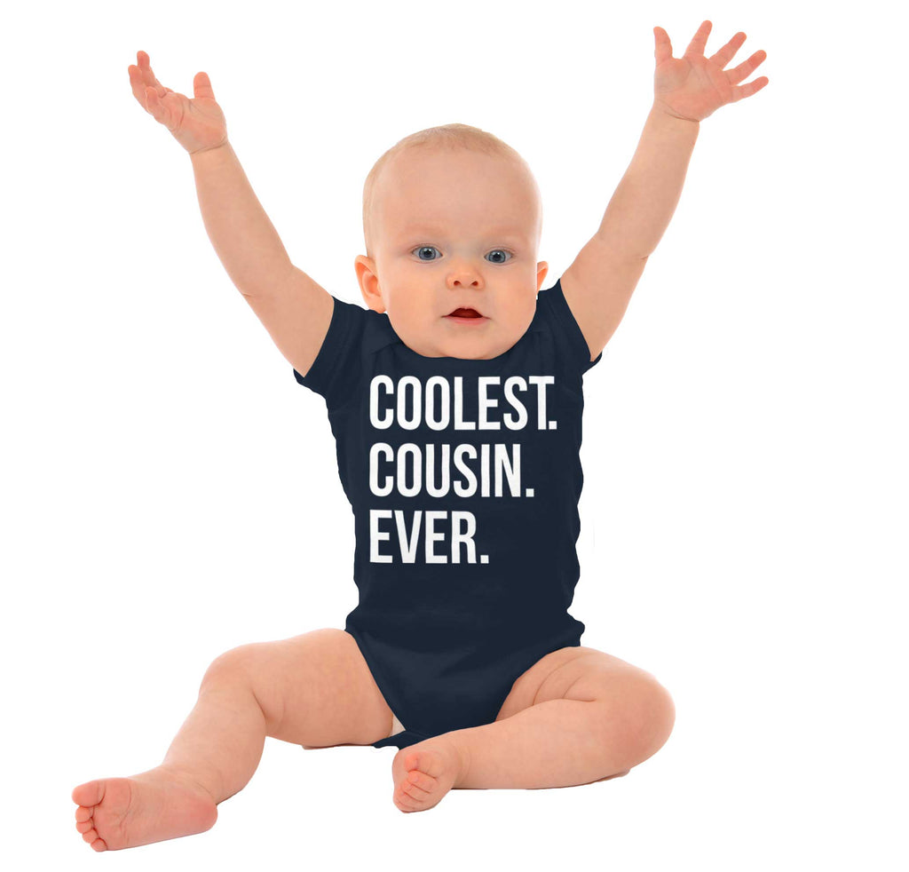 Coolest Cousin Ever Romper Bodysuit-Direct To Garment Print-Brisco Baby