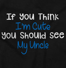 See My Uncle Raglan Romper Bodysuit-Direct To Garment Print-Brisco Baby