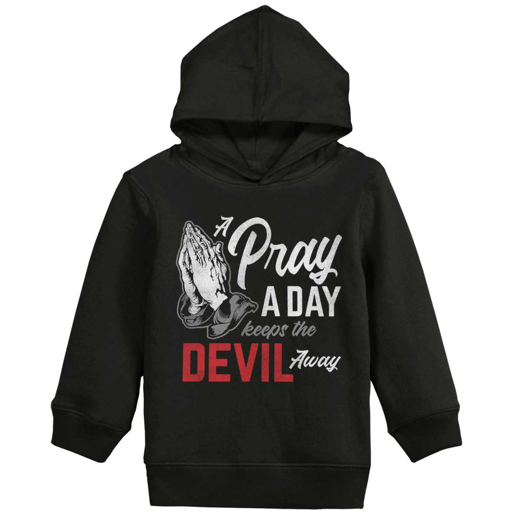 Pray A Day Toddler Pullover Hoodie-Direct To Garment Print-Brisco Baby