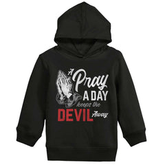 Pray A Day Toddler Pullover Hoodie-Direct To Garment Print-Brisco Baby
