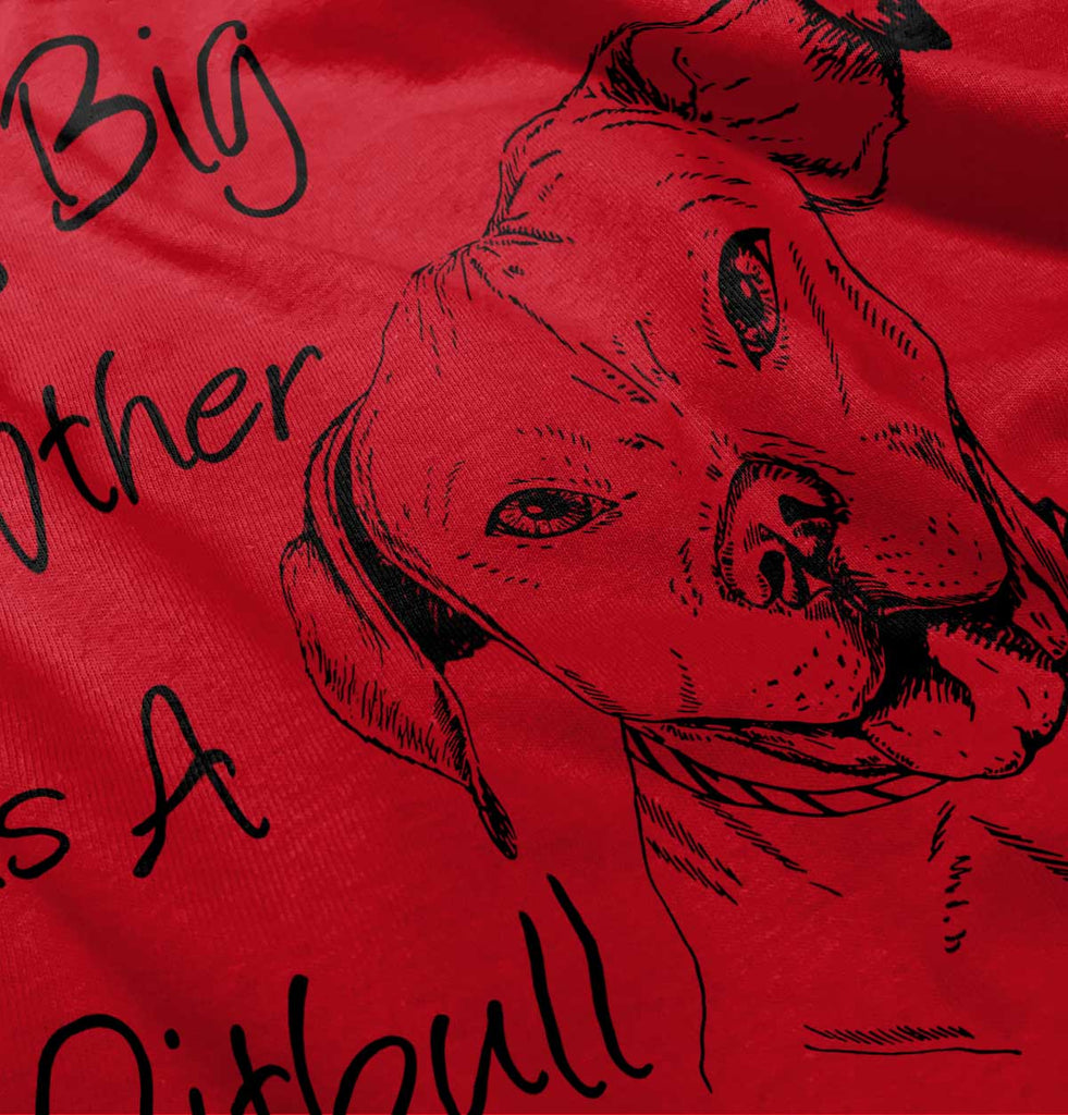 Brother is a Pitbull Toddler Pullover Hoodie-Direct To Garment Print-Brisco Baby