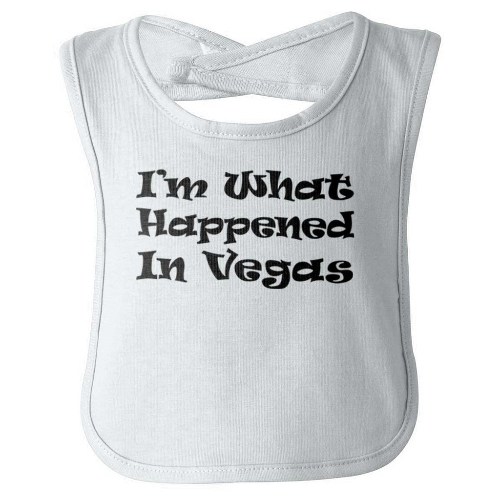 Happened In Vegas Infant Baby Bib-Direct To Garment Print-Brisco Baby