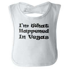 Happened In Vegas Infant Baby Bib-Direct To Garment Print-Brisco Baby