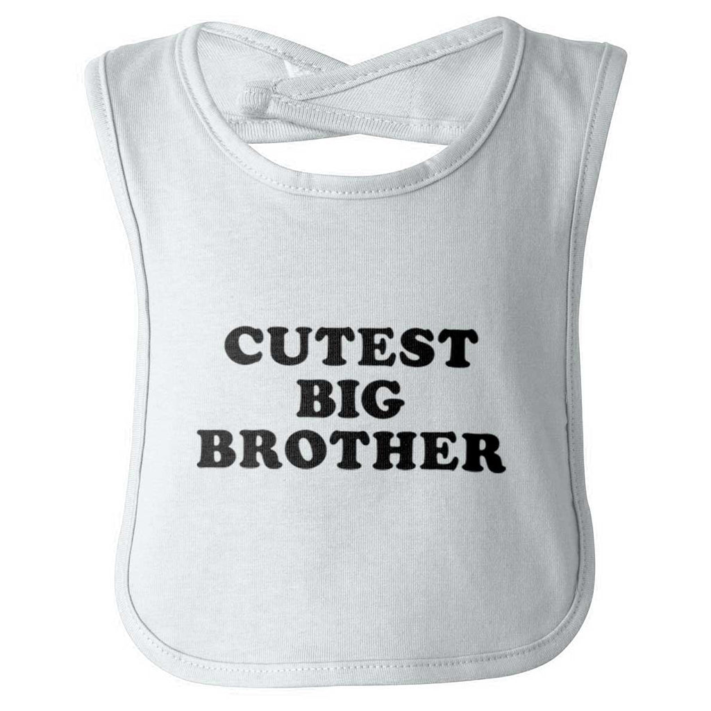 Cutest Big Brother Infant Baby Bib-Direct To Garment Print-Brisco Baby