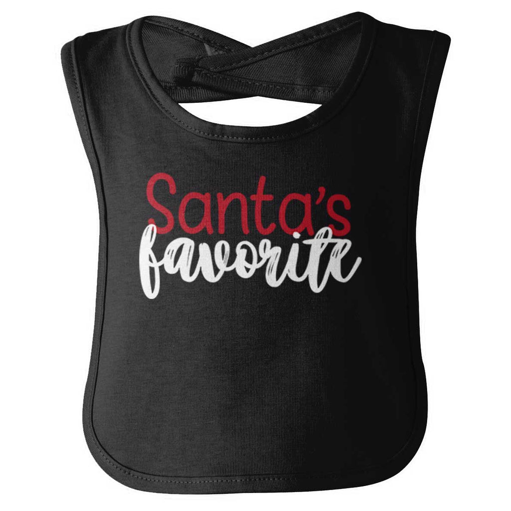 Santa's Favorite Infant Baby Bib-Direct To Garment Print-Brisco Baby