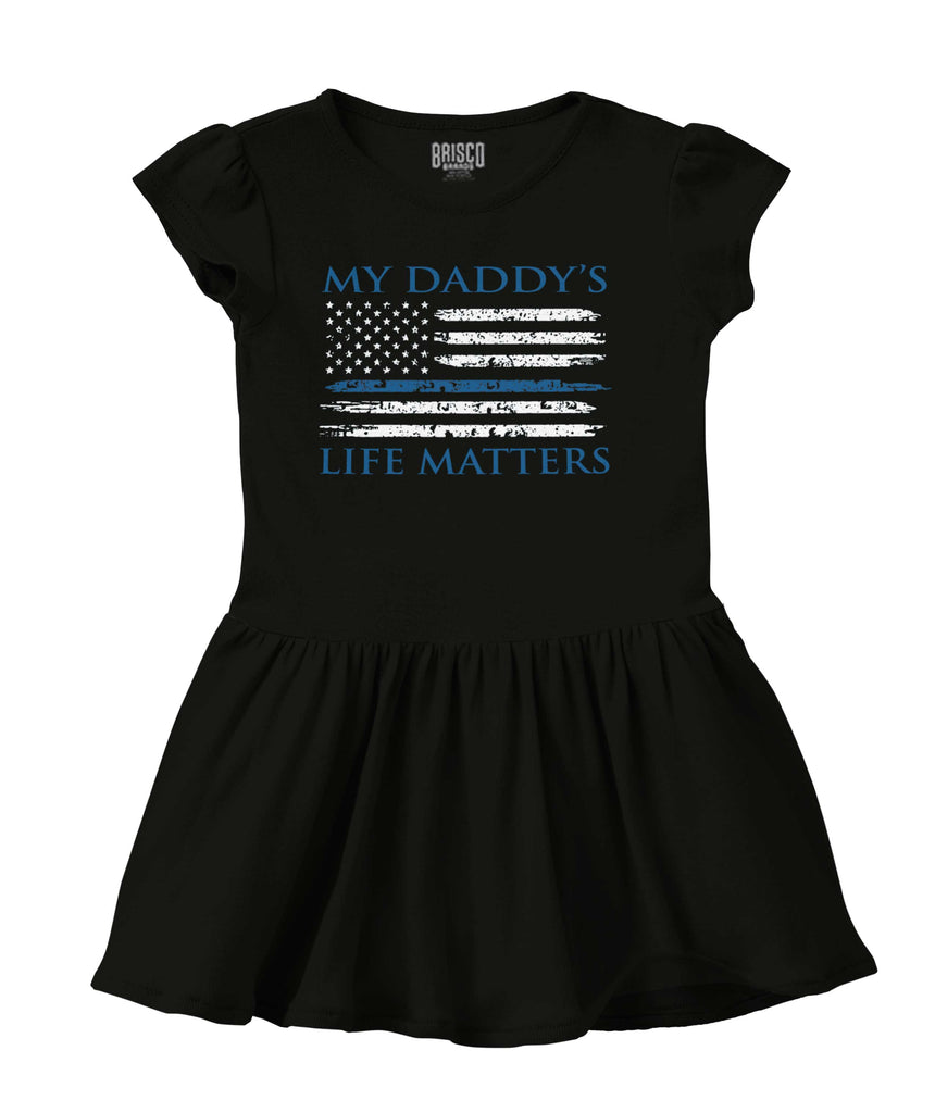 Daddy's Life Solid Baby Infant Dress-Direct To Garment Print-Brisco Baby