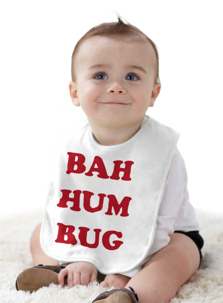 Bah Hum Bug Infant Baby Bib-Direct To Garment Print-Brisco Baby