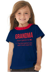 Grandma Toddler Ruffled Trim T-Shirt-Direct To Garment Print-Brisco Baby